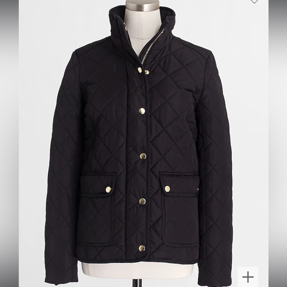 J.Crew Factory Black Quilted Jacket
